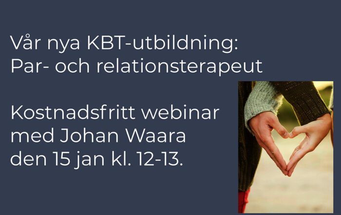 Par- och relationsterapeut webinar med Johan Waara