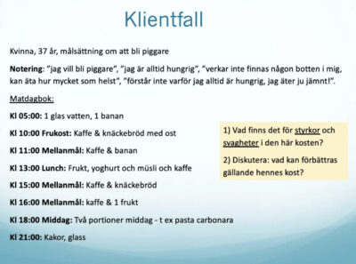 Kostrådgivare med KBT-kompetens - vecka 1