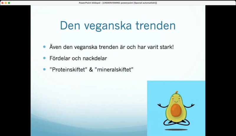 Vecka 3 - vegansk kosthållning